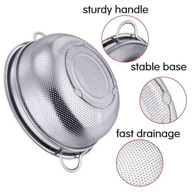 Colander 3qt Stainless Steel Micro