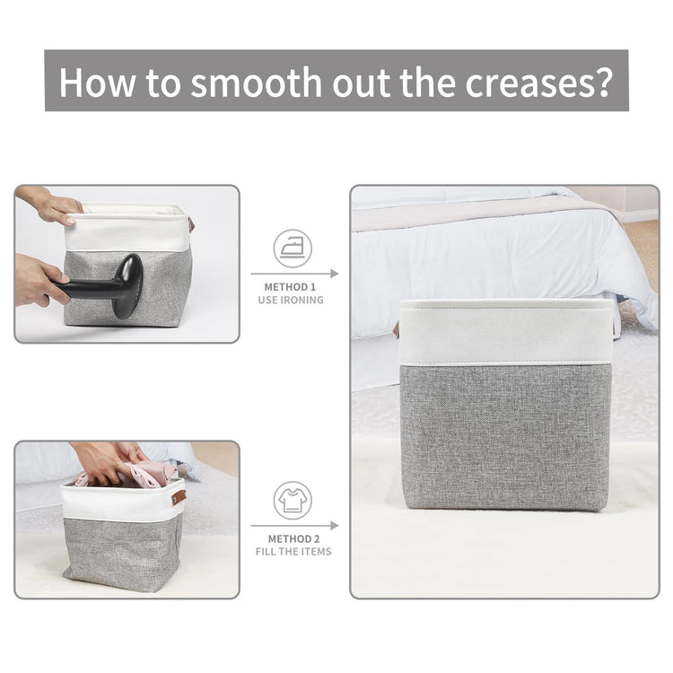 Collapsible Fabric Storage Cubes 11x11 Cube Storage Bins (4 Count)