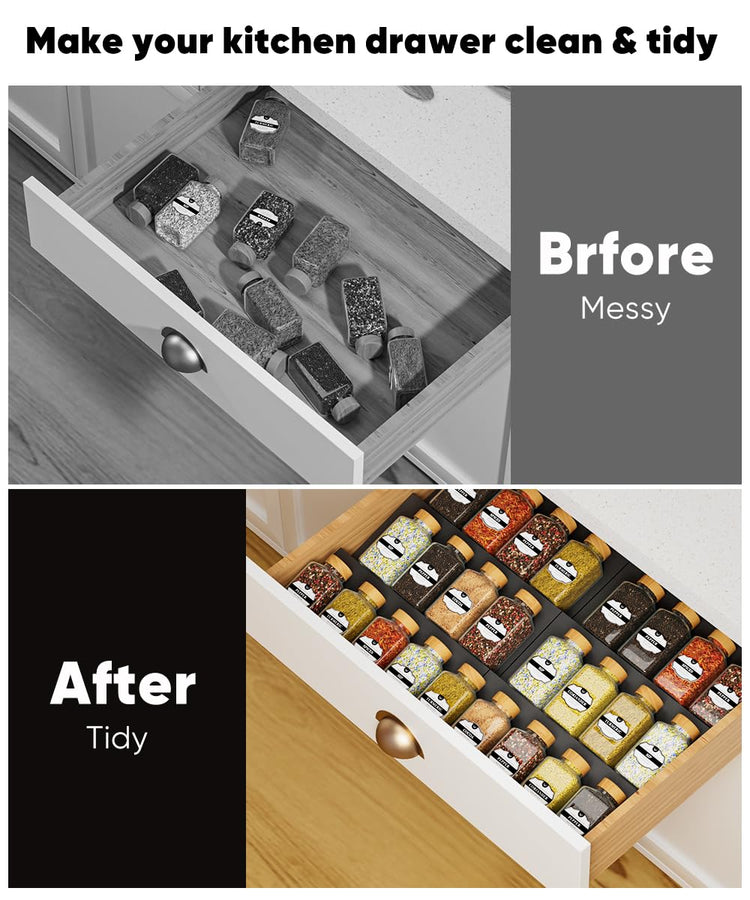 Spice Drawer Organizer (9 Count)