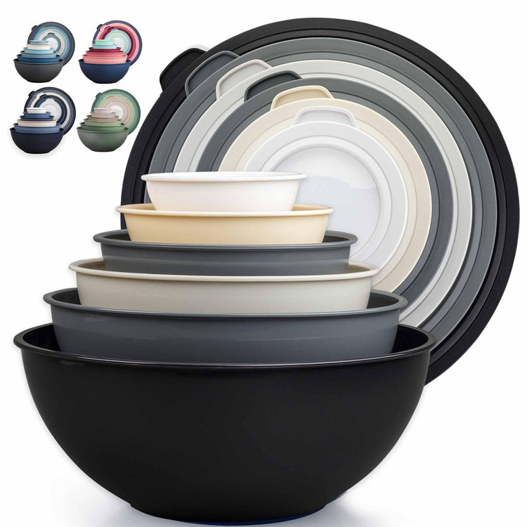12 Piece Plastic Mixing Bowls with Leak (452.48 Count)