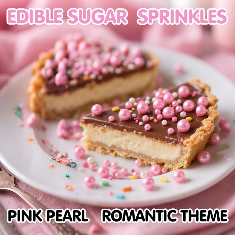 Pink Pearl Sprinkles for Cake Decorating (4.6 Ounce)