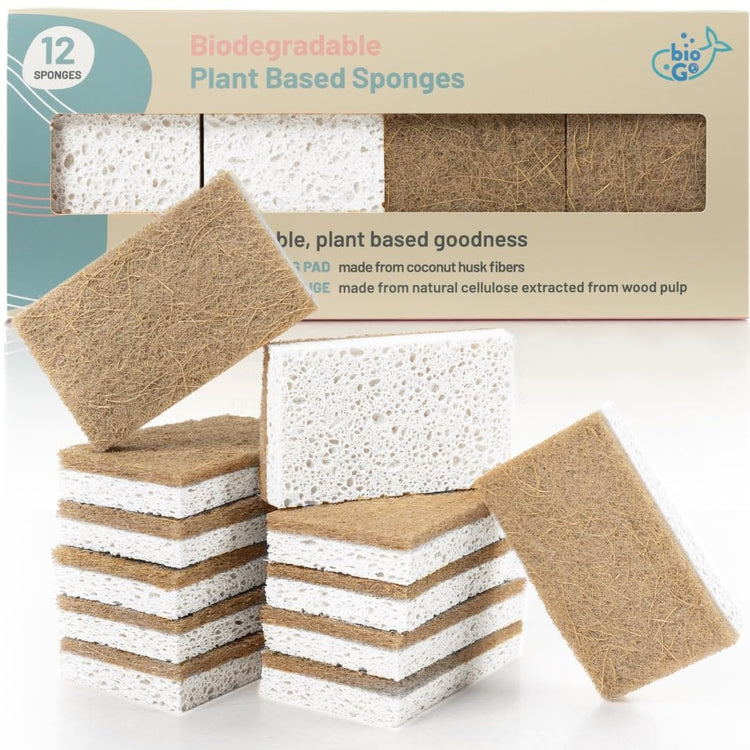 White 12 Pack Biodegradable Kitchen Sponge (12 Count)
