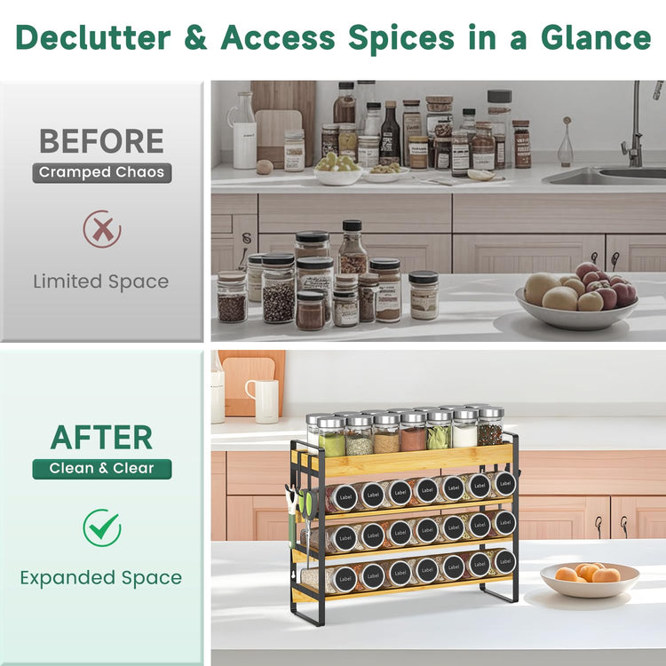 Spice Seasoning Rack Organizer Kitchen Countertop