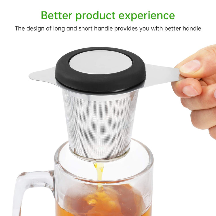 Tea Infuser Basket Stainless Steel Tea Strainer Tea Filter With Small Strainer And Lid Tea Diffuser For Loose Leaf Tea Superior Brewing Experience