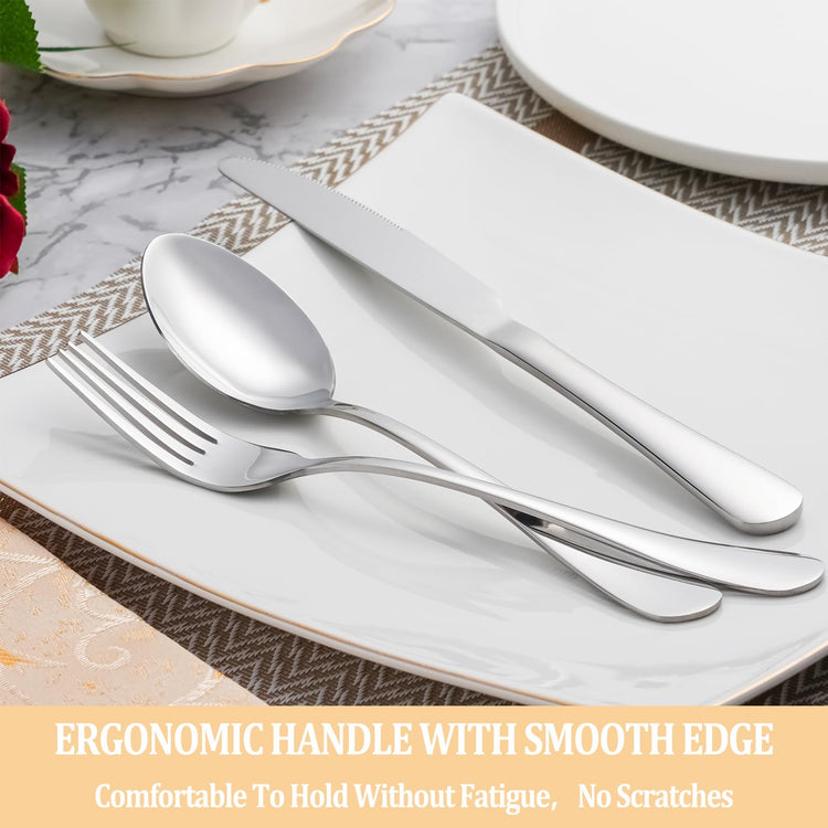 60 Piece Silverware Set Service for 12 (60 Count)