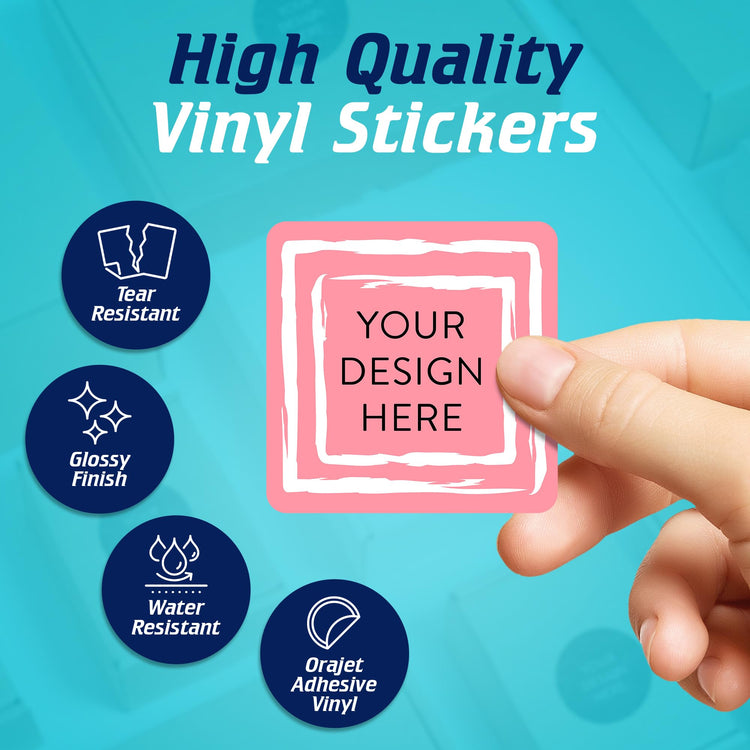 100 Custom Vinyl Stickers (100 Count)