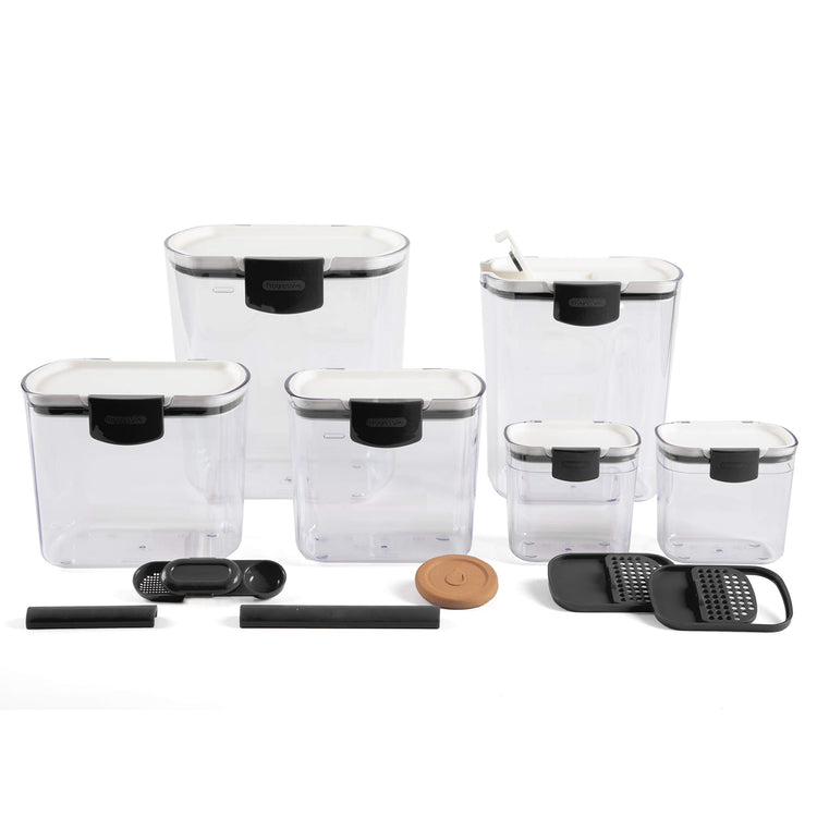 ProKeeper Baker's Airtight Kitchen Storage Canister Container Set for Flour (6 Count)