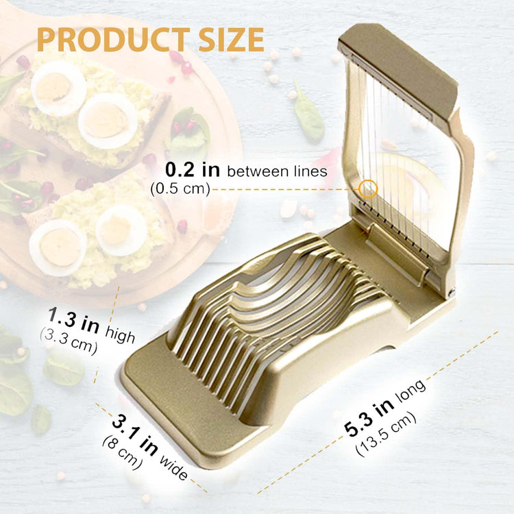 Good Grip Egg Slicer for Hard Boiled Eggs Heavy Duty Professional Large Aluminum Egg Slicer with Stainless Steel Wires Kitchen Aid Egg