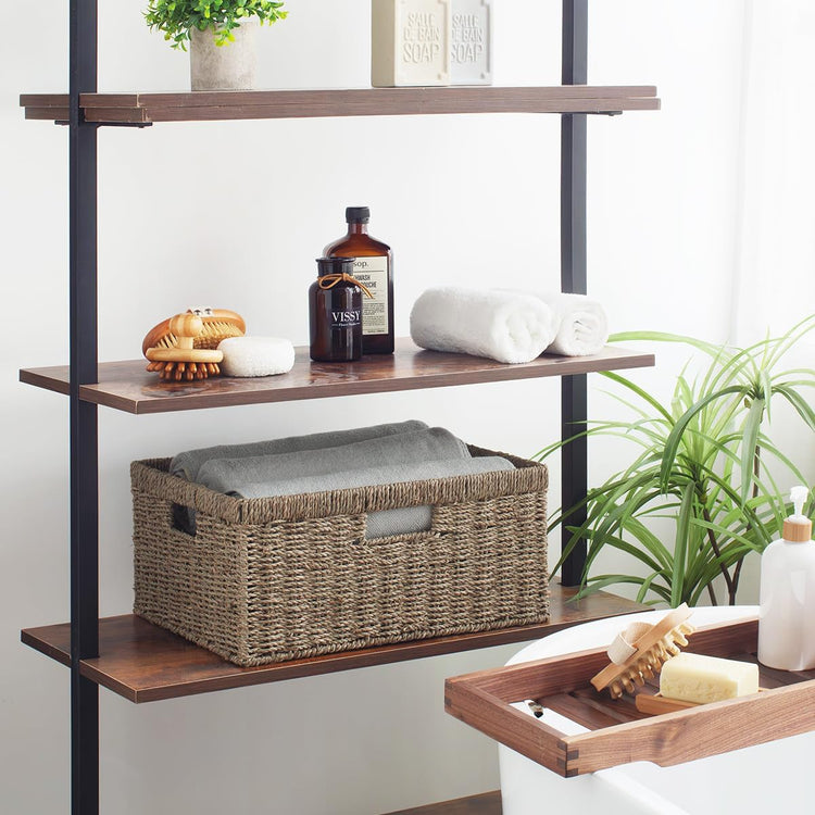 StorageWorks Extra Large Wicker Baskets for Organizing, Seagrass Storage Basket with Built-in Handles, 1 Pack