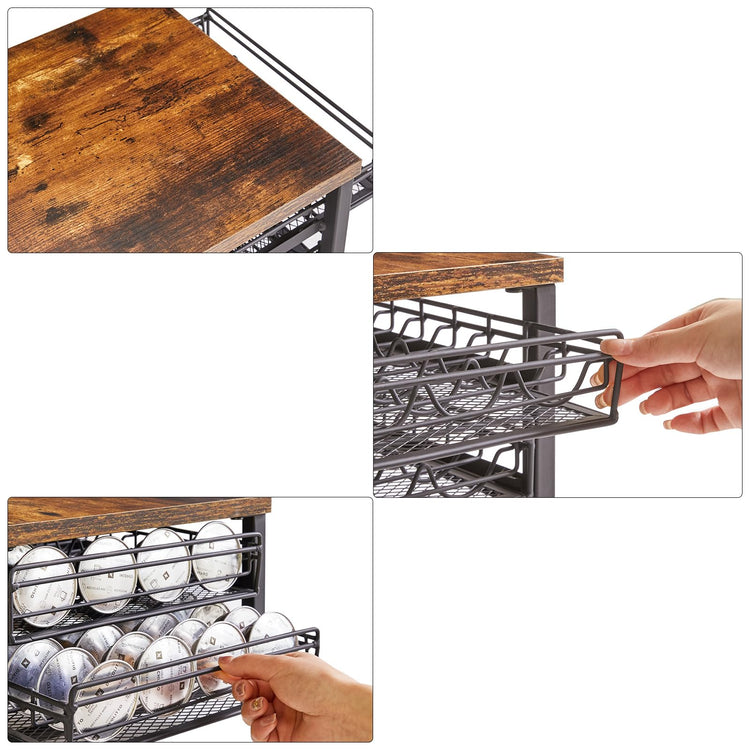 2 Tie Coffee Pod Drawer for Nespresso Vertuo Pods