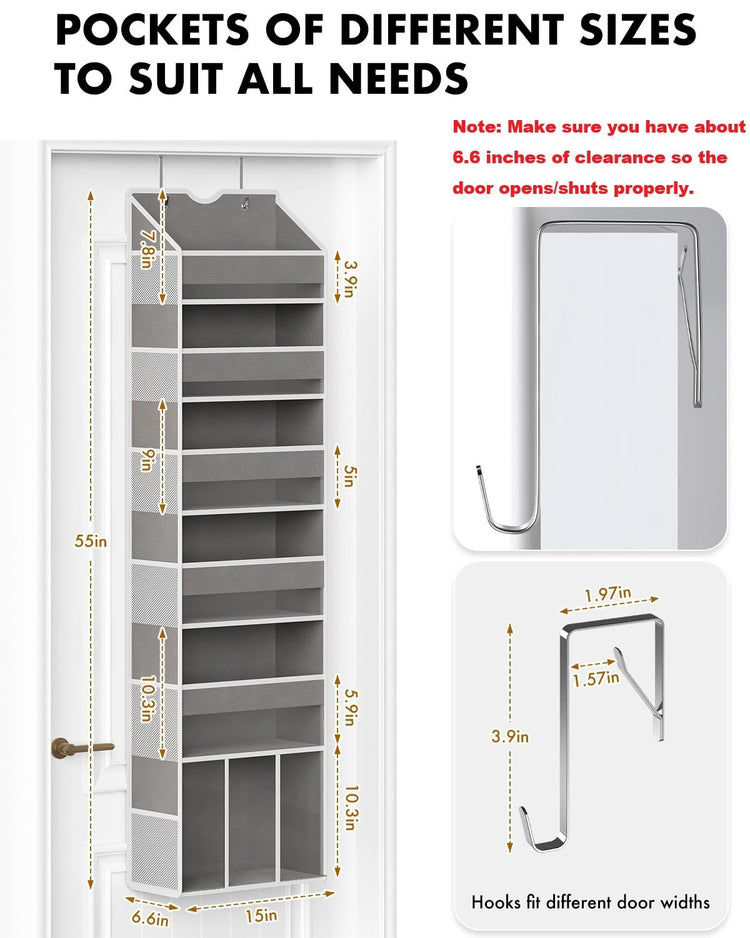 Over the Door Hanging Organizer for Bathroom & Nursery