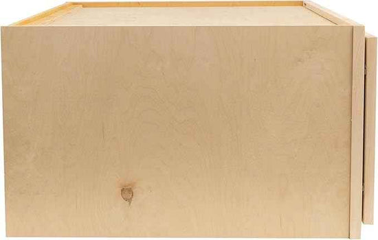 Quicklock RTA (Ready-to-Assemble) 42" Tall Wall Kitchen Cabinets - Shaker Style | 100% Hardwood | Made in America | Soft Close Hardware (Raw Maple, 12" D x 36" W x 24" H)