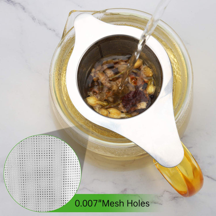 Tea Infuser Basket Stainless Steel Tea Strainer Tea Filter With Small Strainer And Lid Tea Diffuser For Loose Leaf Tea Superior Brewing Experience
