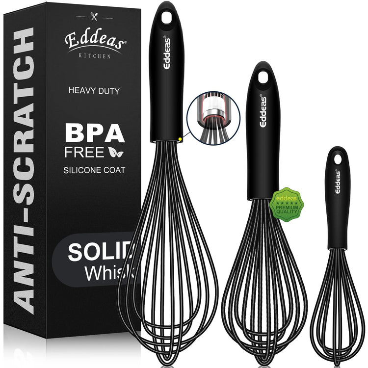 Whisks For Cooking Up To 500°F Silicone Whisk tool Non (3 Count)
