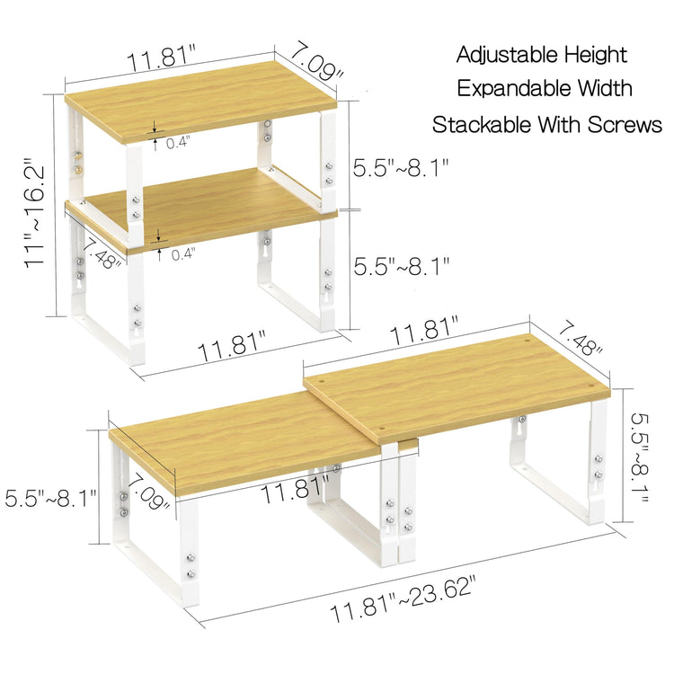 Expandable Kitchen Cabinet Organizer Shelves