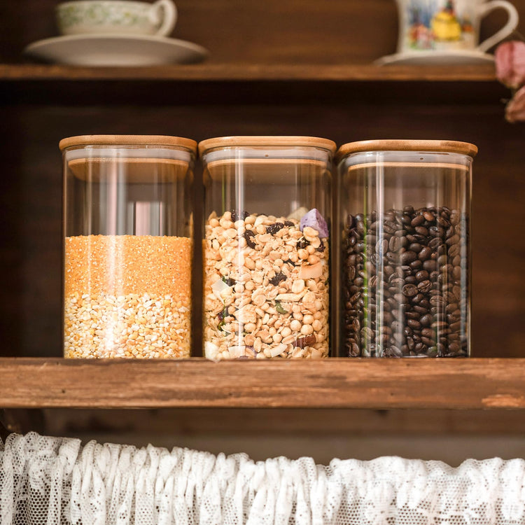6 Pack Glass Food Storage Jars 37 oz (6 Count)