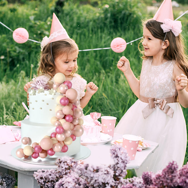 48 Pcs Balls Cake Topper Decorations Balloon Cupcake Toppers Foam Cake Topper Balls for Birthday Party Wedding Cake Deco (48 Count)