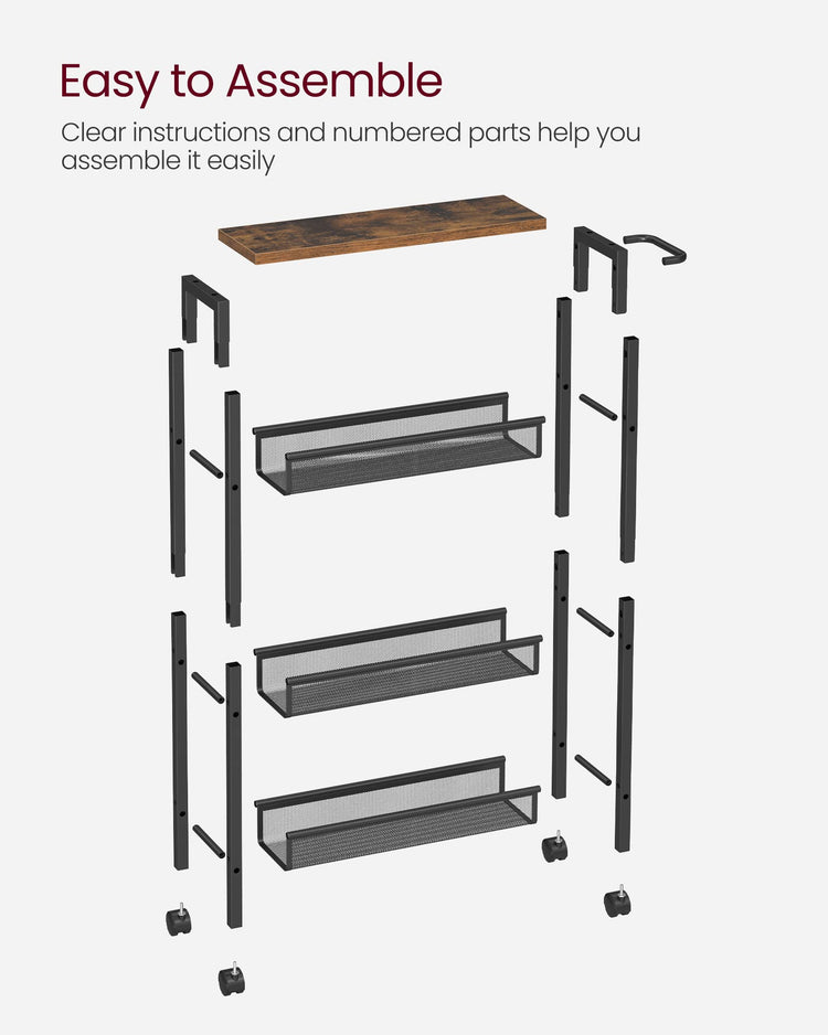 Slim Rolling Cart