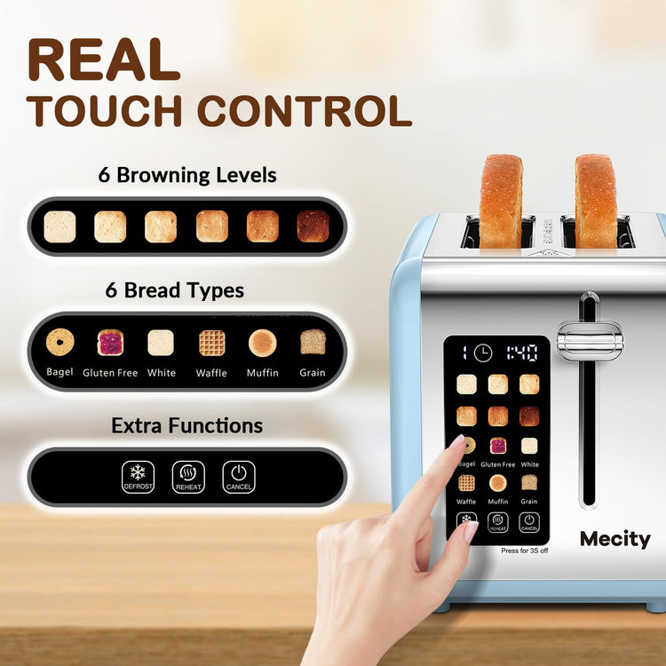 2 Slice Touch Screen Toaster