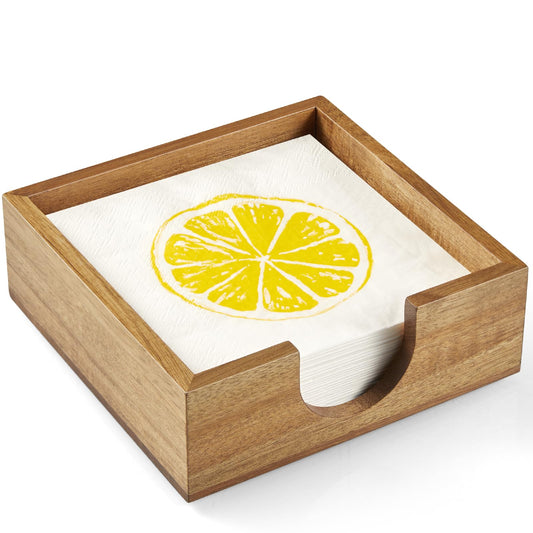 Acacia Wood Cocktail Napkin Holder
