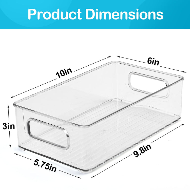 4 Pack Fridge Organizer Bins (4 Count)