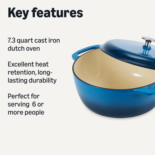 Enameled Cast Iron Dutch Oven Pot with Lid