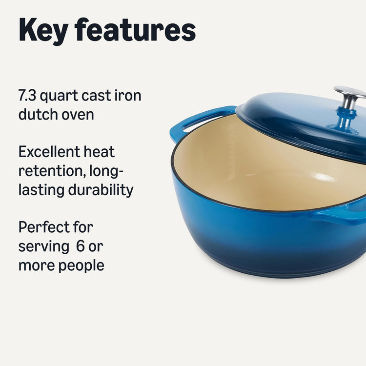Enameled Cast Iron Dutch Oven Pot with Lid