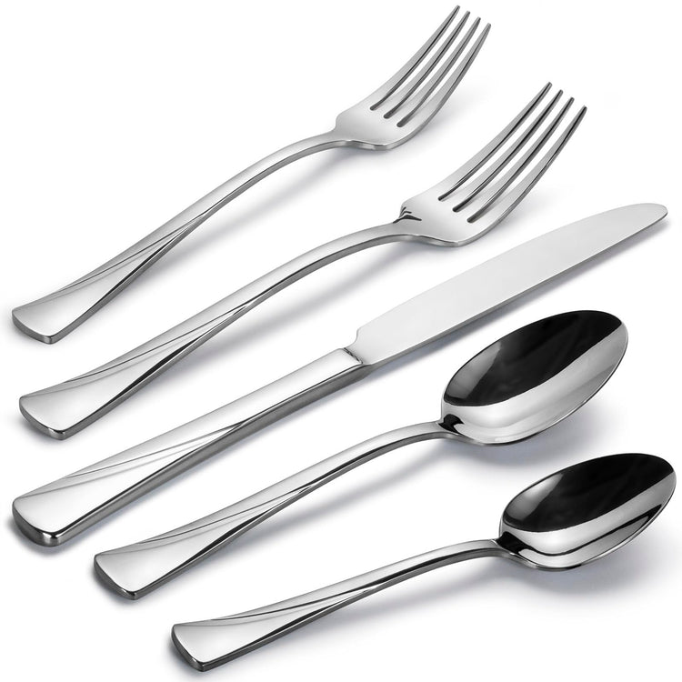 Alice 20 Piece Silverware Set Stainless Steel Flatware Set (4 Count)