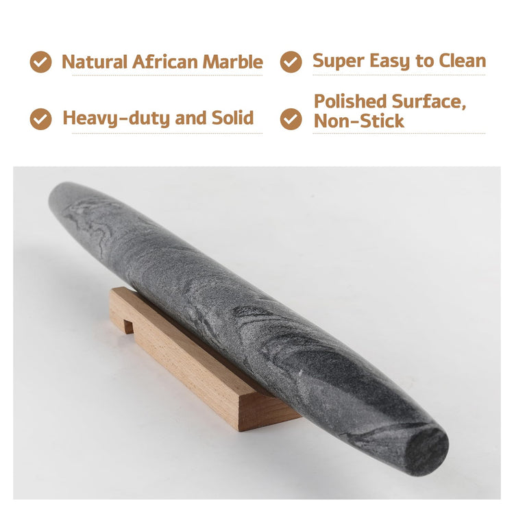 African Natural Marble French Rolling Pin