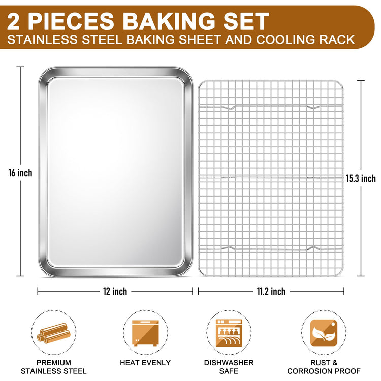Baking Sheet with Wire Rack Set (2 Count)