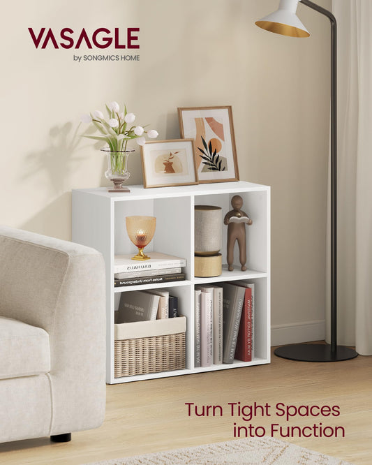 Bookcase Cube Shelf with 4 Compartments
