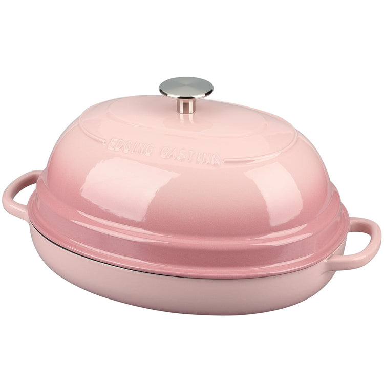 Enameled Oval Cast Iron Dutch Oven Pot with Lid