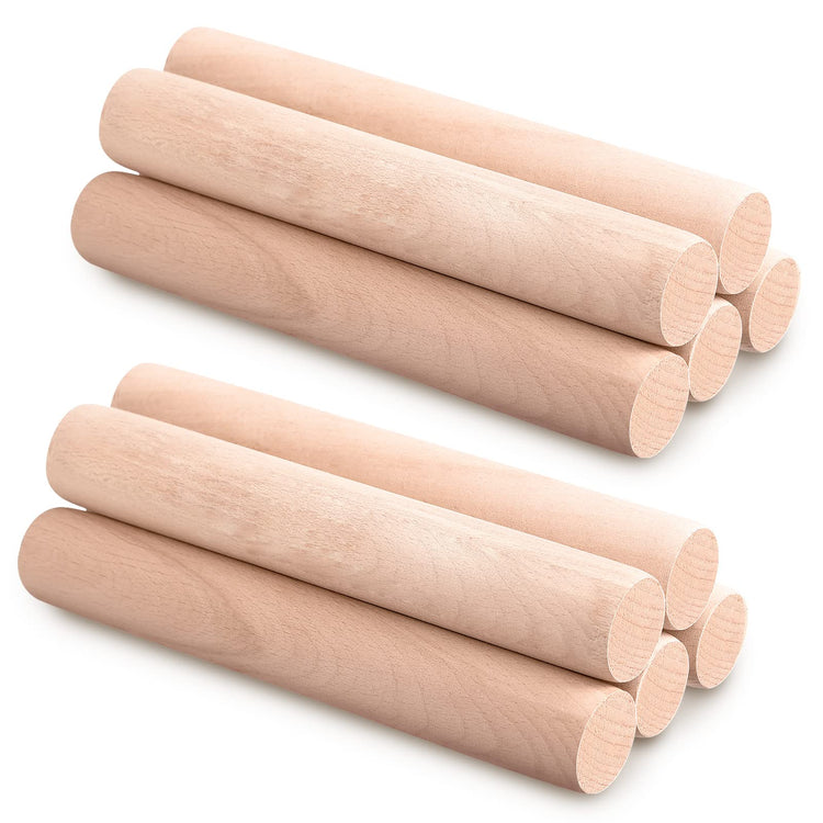 10 Pieces Small Rolling Pin Wood Mini Dumpling Dough Roller (10 Count)