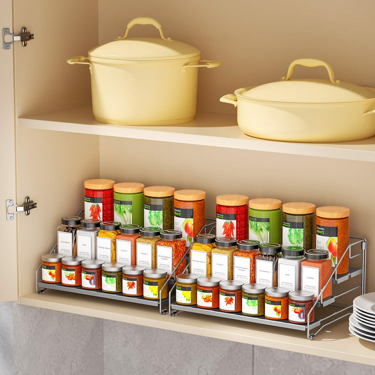 4 Tier Spice Rack for Cabinet (2 Count)