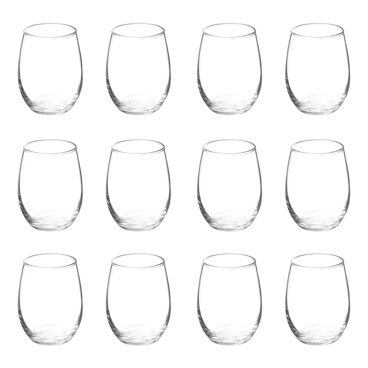 Stemless Wine Glasses by ARC 5.5 oz. Set of 12 (10 Count)