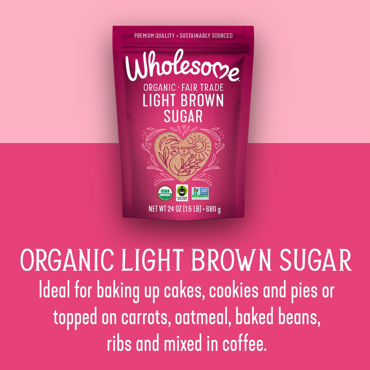 Fair Trade Organic Light Brown Sugar (64 Ounce)