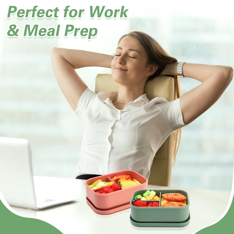 6 Pcs Silicone Bento Boxes (6 Count)