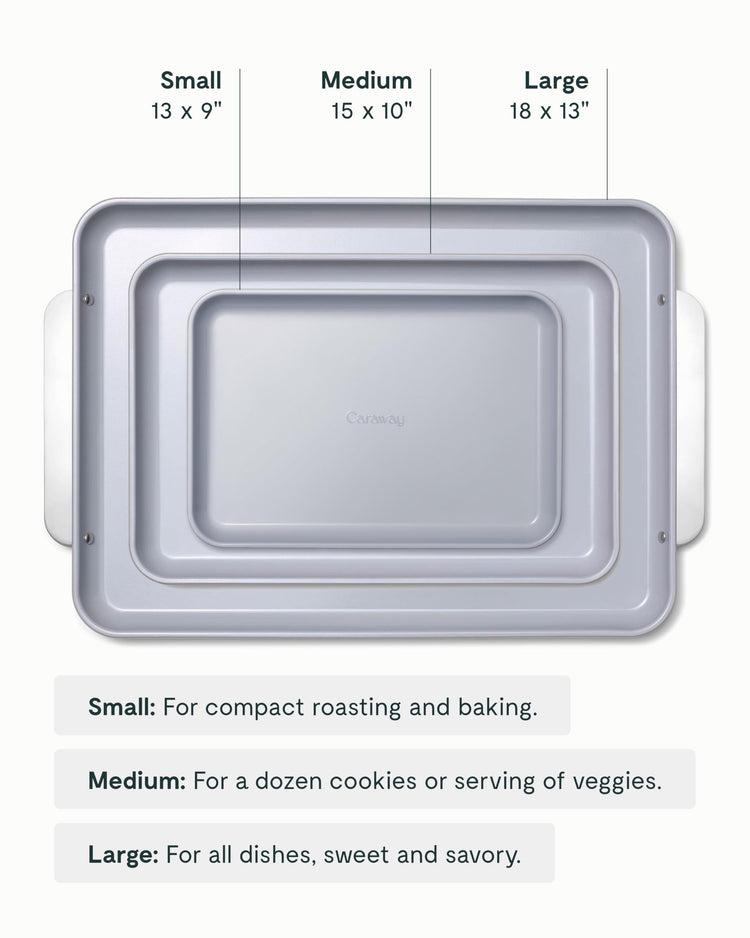 Non Stick Ceramic Baking Sheet Trio (3 Count)