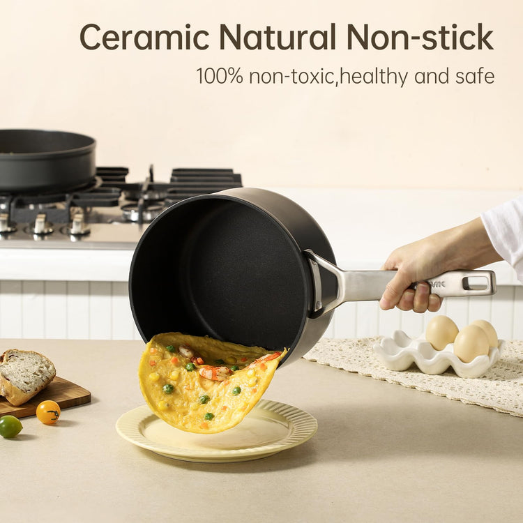 3.5 QT Nonstick Saucepan with Lid