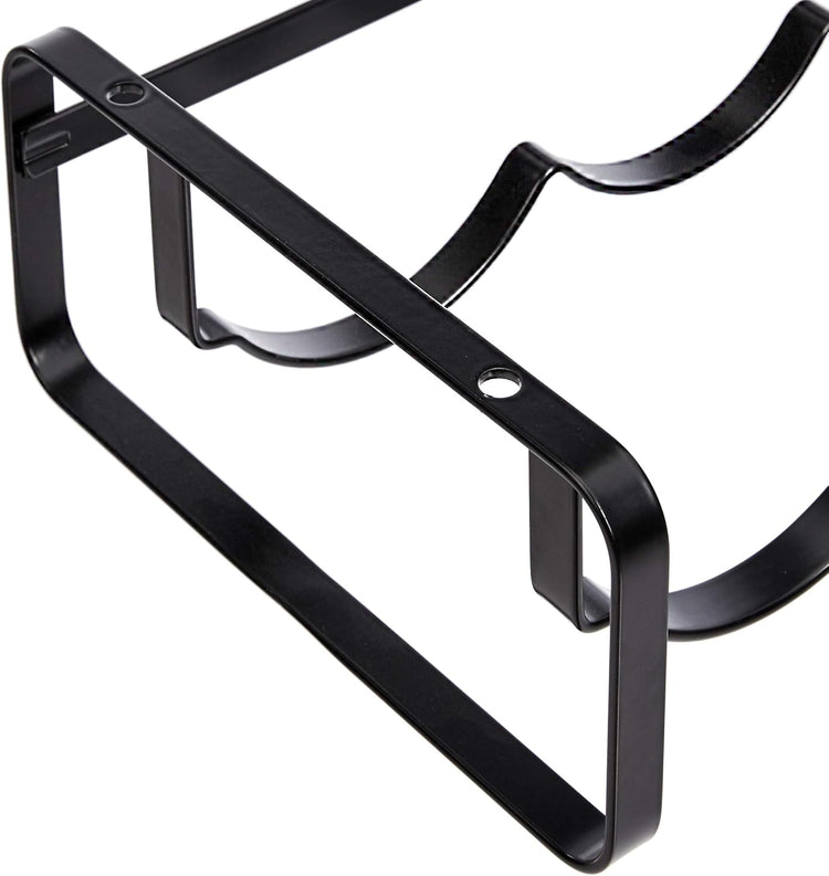 Amazon Basics Tabletop Stackable 4-Bottle Metal Wine Rack, 3.74"D x 15.75"W x 7.87"H, Black