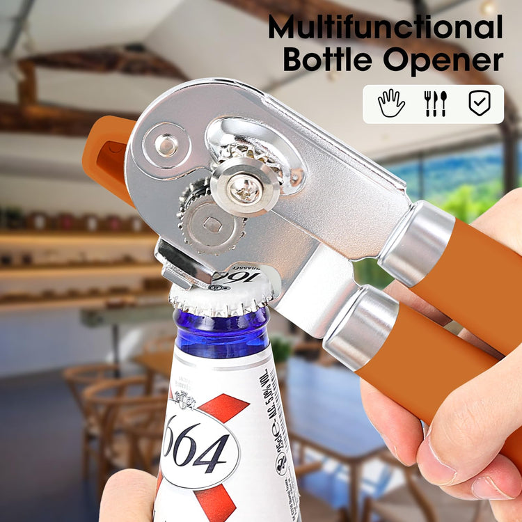 Heavy Duty Hand Can Opener Manual with Magnet Lid Remover