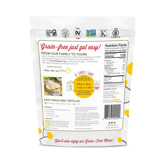 Otto's Naturals Multi-Purpose Cassava Flour, Non-GMO, Gluten-Free, Grain, Nut and Gum-Free, 1-to-1 Wheat Flour Alternative, Paleo, AIP, 2 lb - Nestoria