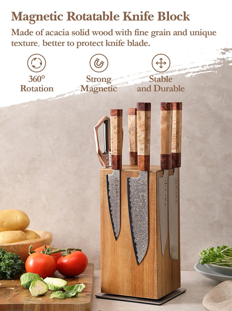 Magnetic Rotating Knife Holder without Knives