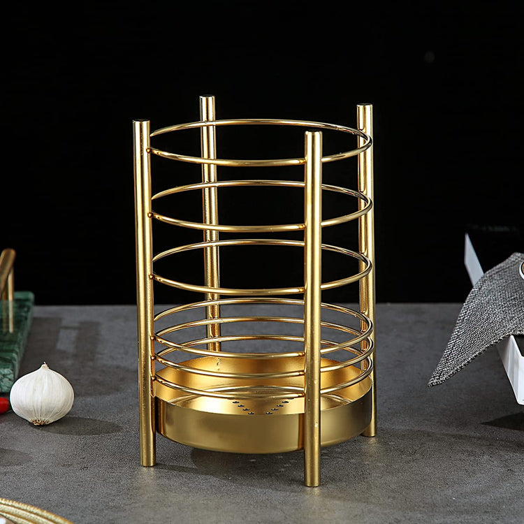 Gold Kitchen Utensil Holder for Kitchen Counter