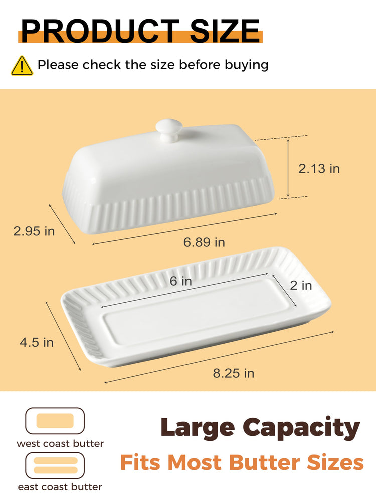 Ceramic Butter Dish with Lid