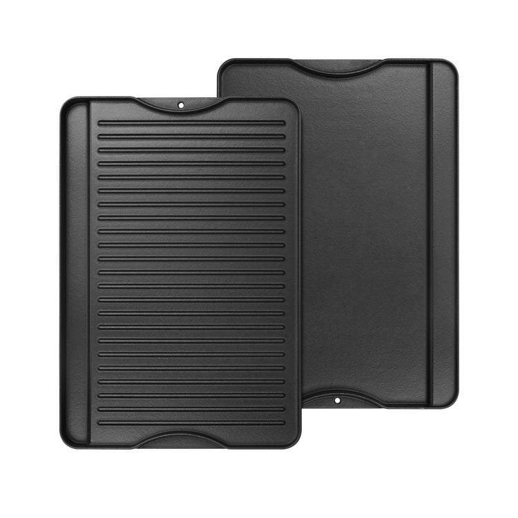 2-in-1 Reversible 16” x 24” Pre-Seasoned Cast Iron Cooking Griddle