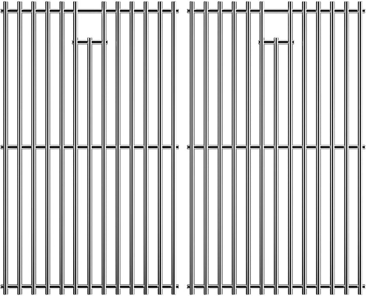 17.5 inch Grill Cooking Grates for Weber Spirit E210 E-220 S210 S-220 Spirit 200&Spirit II 200 Series Gas Grills with Front Control, Stainless Steel Grates Replacement Parts for Weber 7637 Gas Grills