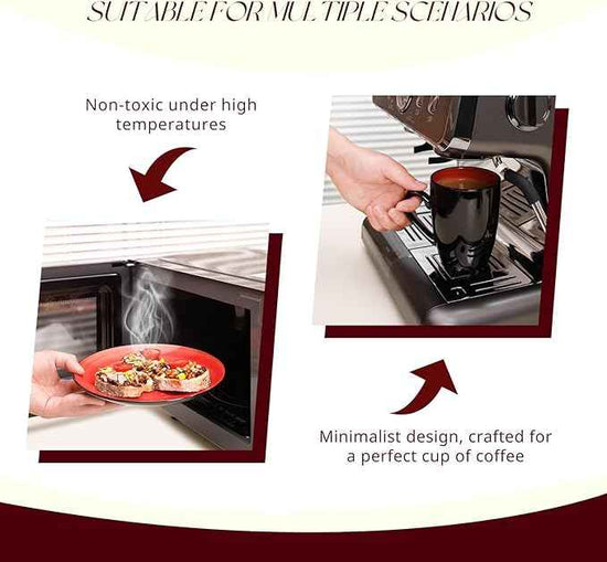 Stoneware Sonoma Dinnerware Set, Black + Speckled Spin Wash (56pc Set, Red)