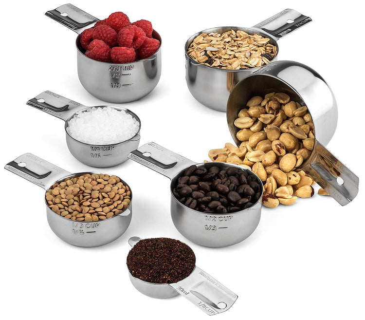 Stainless Steel Measuring Cups and Spoons Set