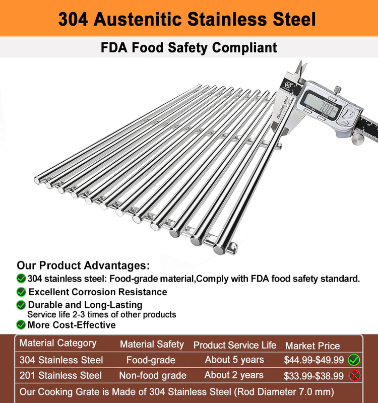17.5" Stainless Steel Grill Grates